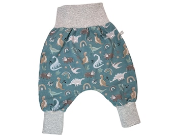 Baby Pumphose *Dinos dunkelsalbei* Babyhose Jersey Junge Mädchen