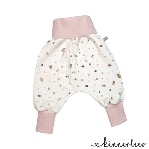 Baby harem pants *Terrazzo cream pink* Baby pants jersey girls