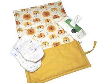 Wickelunterlage *Tiger Löwe sand/ gelb* faltbar