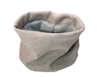 Loop scarf *beige-mottled rib jersey* baby children girl boy