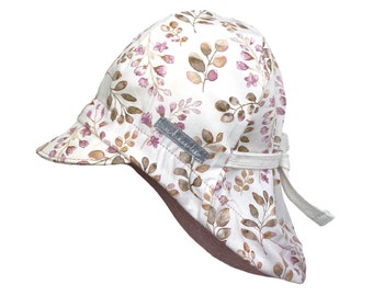 Sommerhut *rosa beige Blütenzweige* Sonnenhut Baby, Kinder, Mädchen