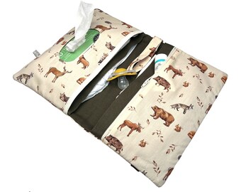 Diaper bag *Forest animals khaki* diaper bag