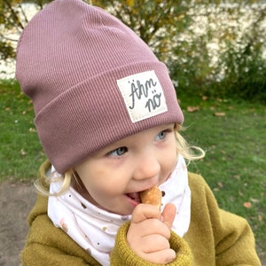 Beanie Hat *mauve Rib Um no* Hipster Baby Kids Girl Boy