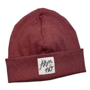 Mössa *roströd Rib Um no* Hipster Baby Barn Flicka Pojke