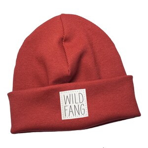 Muts *vossenrood geribbeld WILDCATCH* Hipster Baby Kinderen Meisjes Jongens