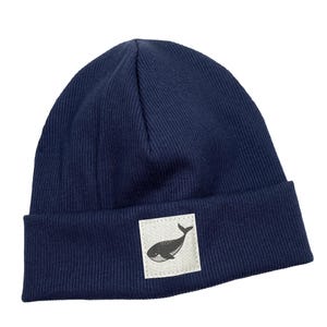 Beanie Mütze *dunkelblau Rib Wal* Hipster Baby Kinder Mädchen Junge