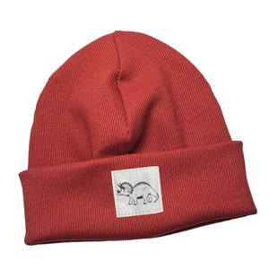 Muts *vosrood geribbeld dinosaurus* Hipster Baby Kinderen Meisjes Jongens