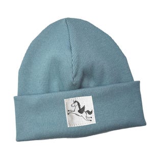 Beanie Hat *altmint Rib Unicorn* Hipster Baby Children Girls Boys