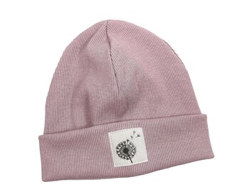 Beanie Hat *pale pink Rib Dandelion* Hipster Baby Kids Girls
