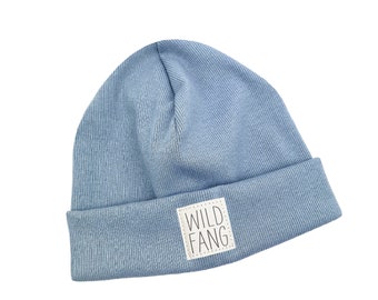 Beanie Mütze *hellblau Rib WILDFANG* Hipster Baby Kinder Mädchen Junge