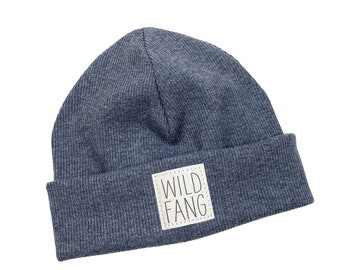 Beanie hat *blue-mottled Rib WILDFANG* Hipster baby children girl boy