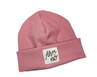 Beanie Mütze *himbeere Rib Ähm nö* Hipster Baby Kinder Mädchen Junge