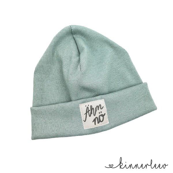 Beanie Mütze *mint Rib Ähm nö* Hipster Baby Kinder Junge Mädchen