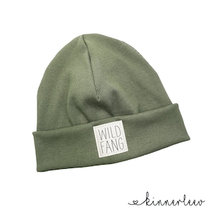 Beanie Mütze *olivgrün Rib WILDFANG* Hipster Baby Kinder Mädchen Junge