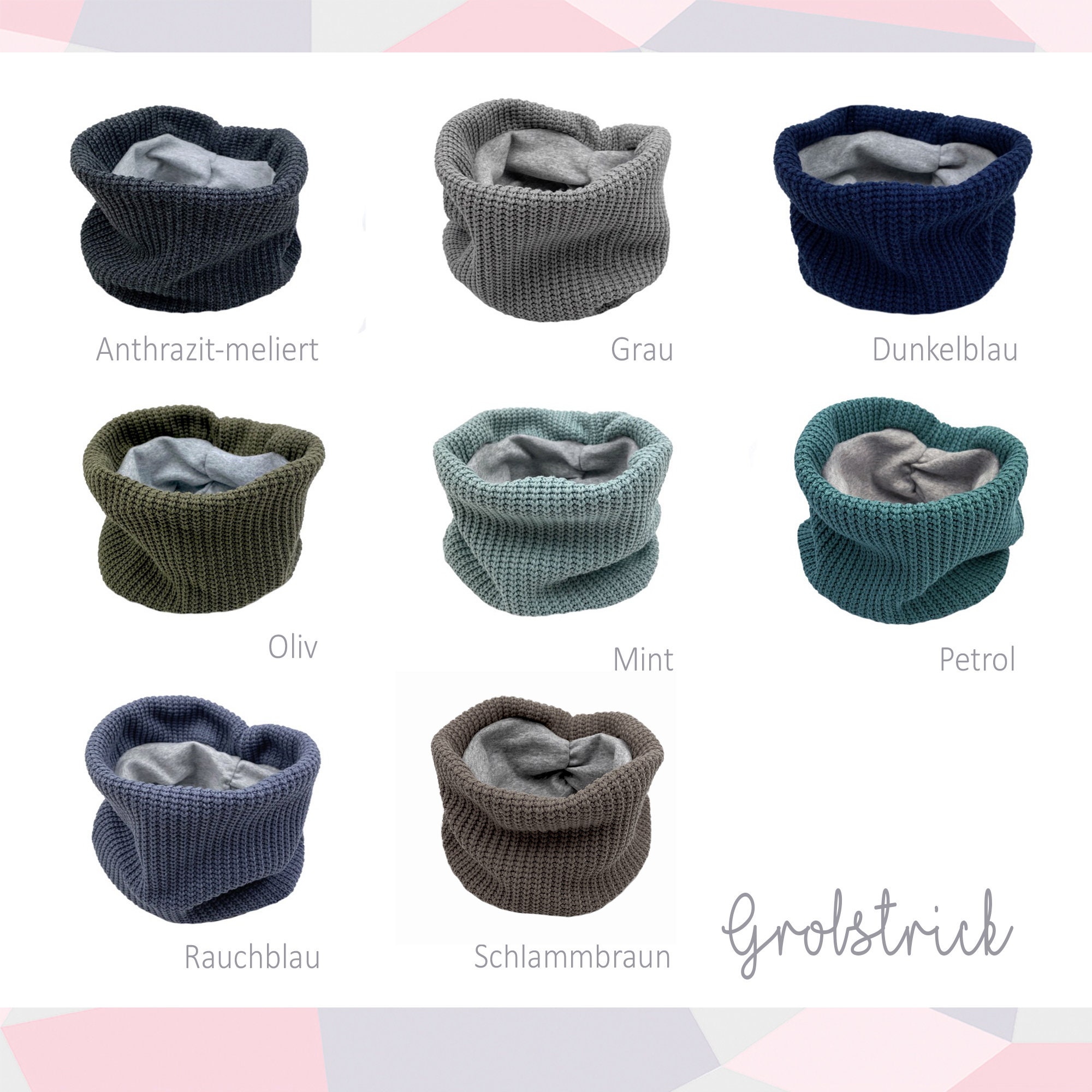 Loop Schal Grobstrick altrosa Baby Kinder Mädchen Junge | Strickschals