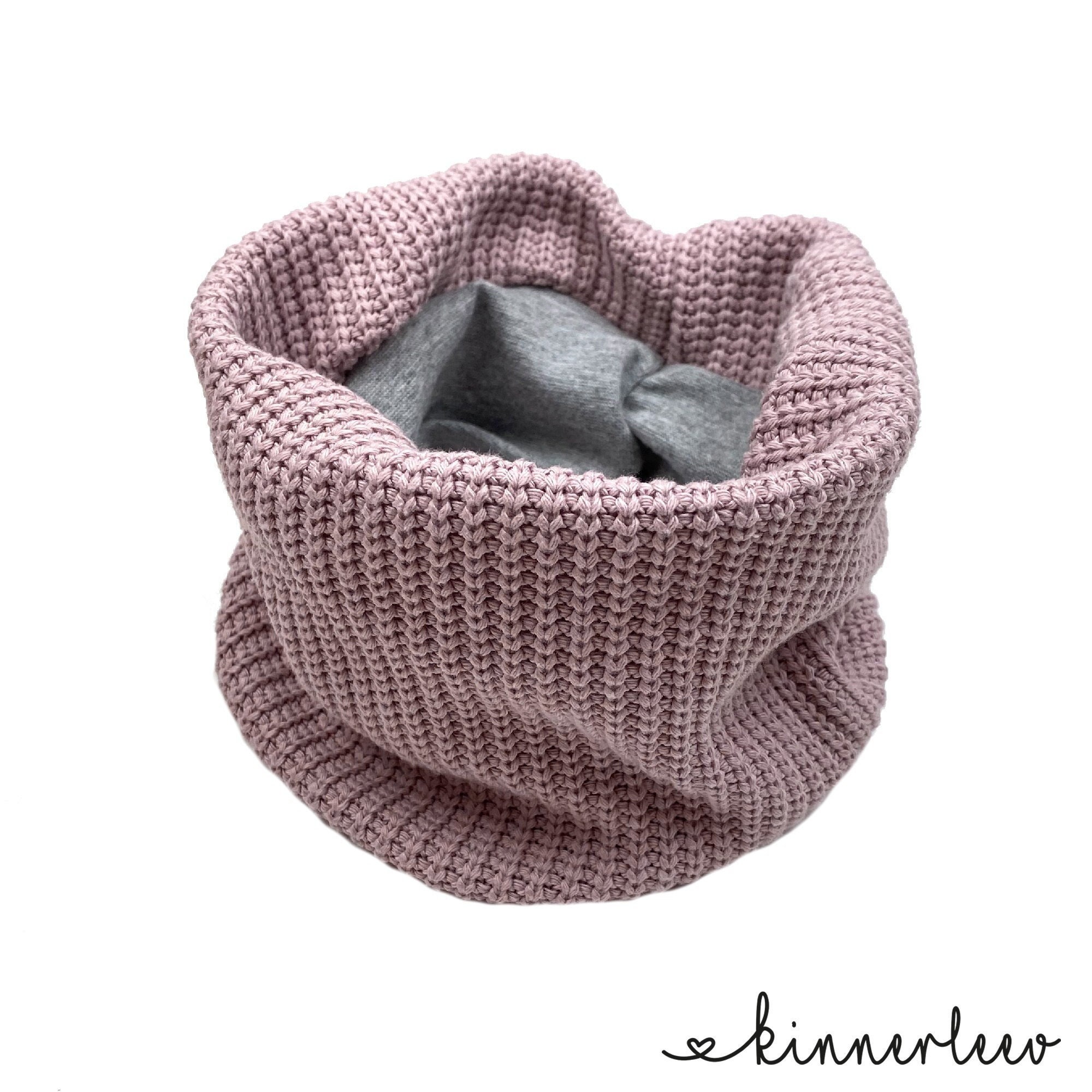 Loop Schal Grobstrick altrosa Baby Kinder Mädchen Junge | Strickschals