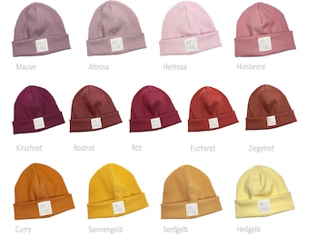 Ribbed beanie *Wildfang* 39 colors color selection hipster beanie baby children girls boys