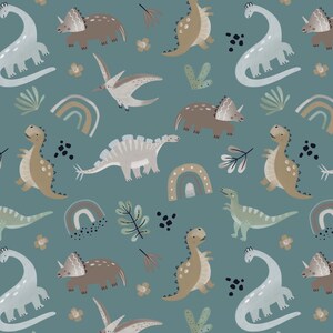 Loop Scarf Dinosaur dark sage Baby Children Jersey Scarf Boy Girl image 7