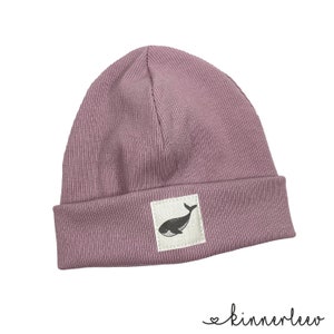 Beanie hat mauve rib branch hipster baby kids girls Wal