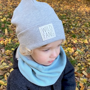 Rib hat Wildfang 39 colors color selection hipster beanie baby children girl boy Grau-meliert