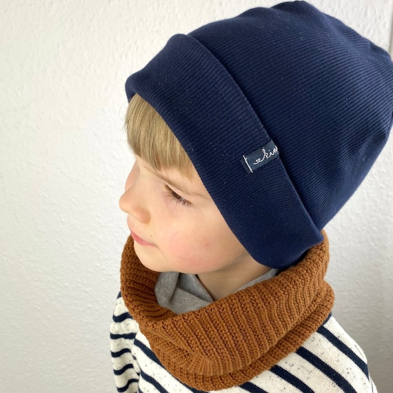 Karakteriseren Aarzelen Eed Muts Muts donkerblauw Rib Hipster Baby Kids Jongens Meisjes - Etsy België