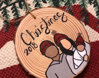 Family Portrait Painted Ornament