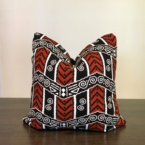 Ankara throw pillow, African print pillow cover, decorative cushion, mudcloth print, accent pillow, toss pillow, tribal print pillow