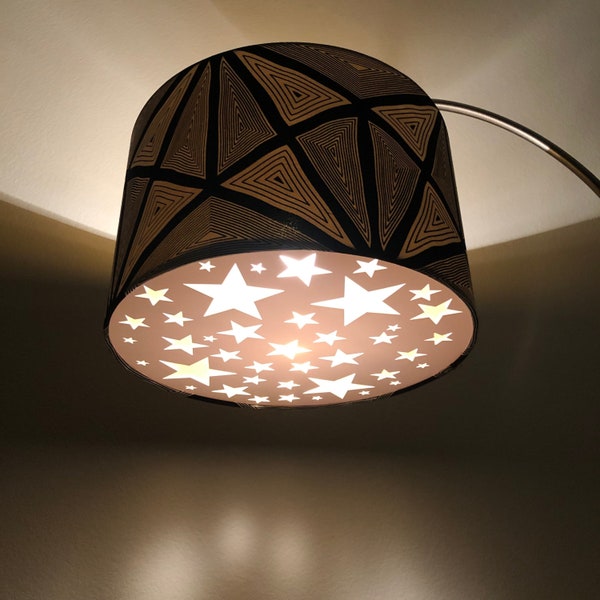 DIFFUSER ONLY, Stars design drum Lampshade diffuser, Diffuser for suspended ceiling lampshades, diffuser for hanging lampshades