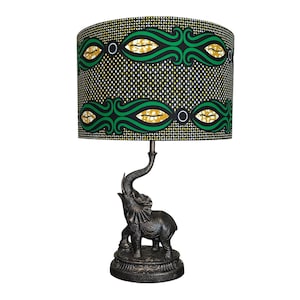 African print drum lampshade, Ankara drum lampshade made to order custom lampshade boho tribal home decor Ethnic handmade lampshade
