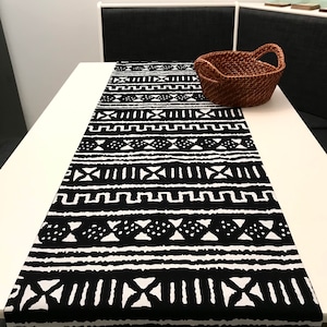 African print table runner, Ankara table runner, housewarming gift, kuba print , table linen, lined table runner, long table runner