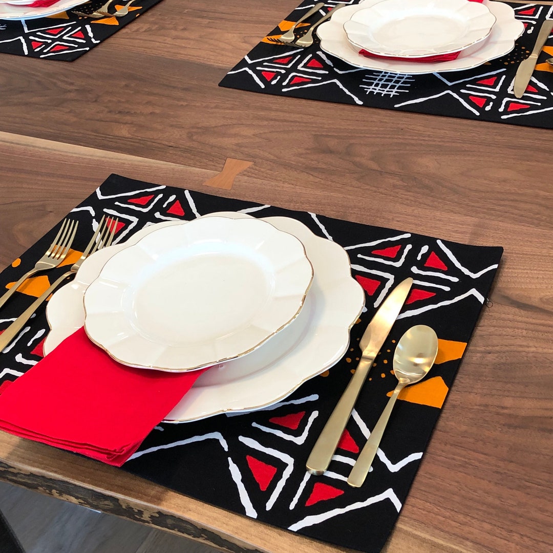 PLACEMATS ONLY African Print Placemats Table Linen Ankara Placemat ...