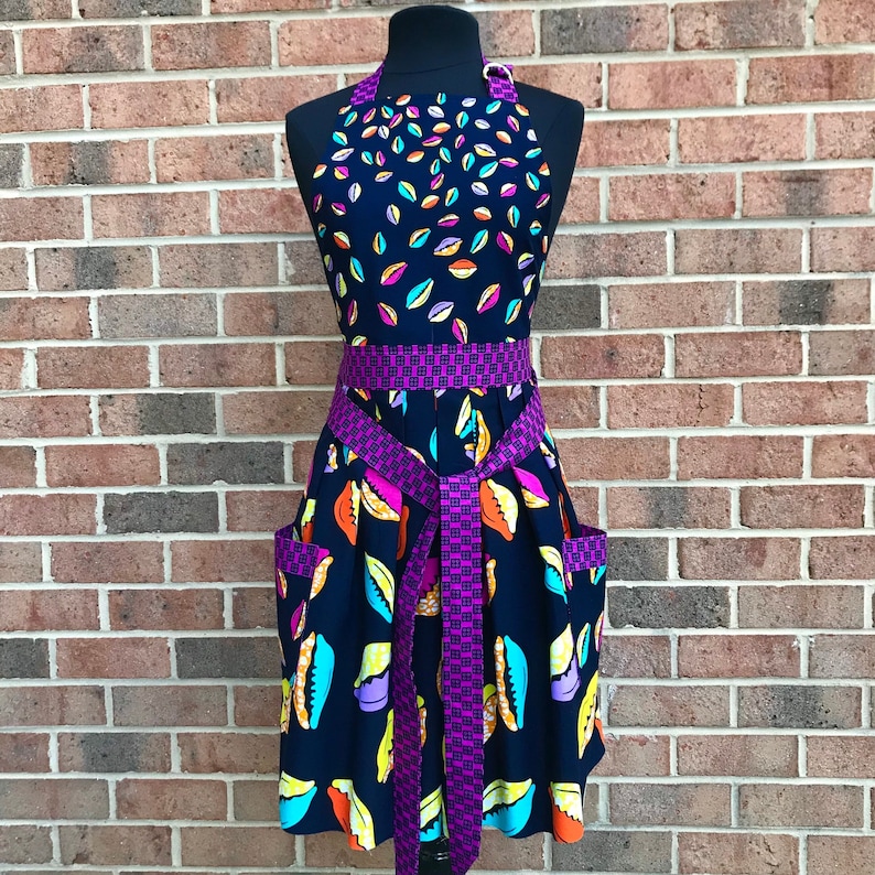 African Apron Ankara Apron Mixed Print Apron Retro Apron Etsy