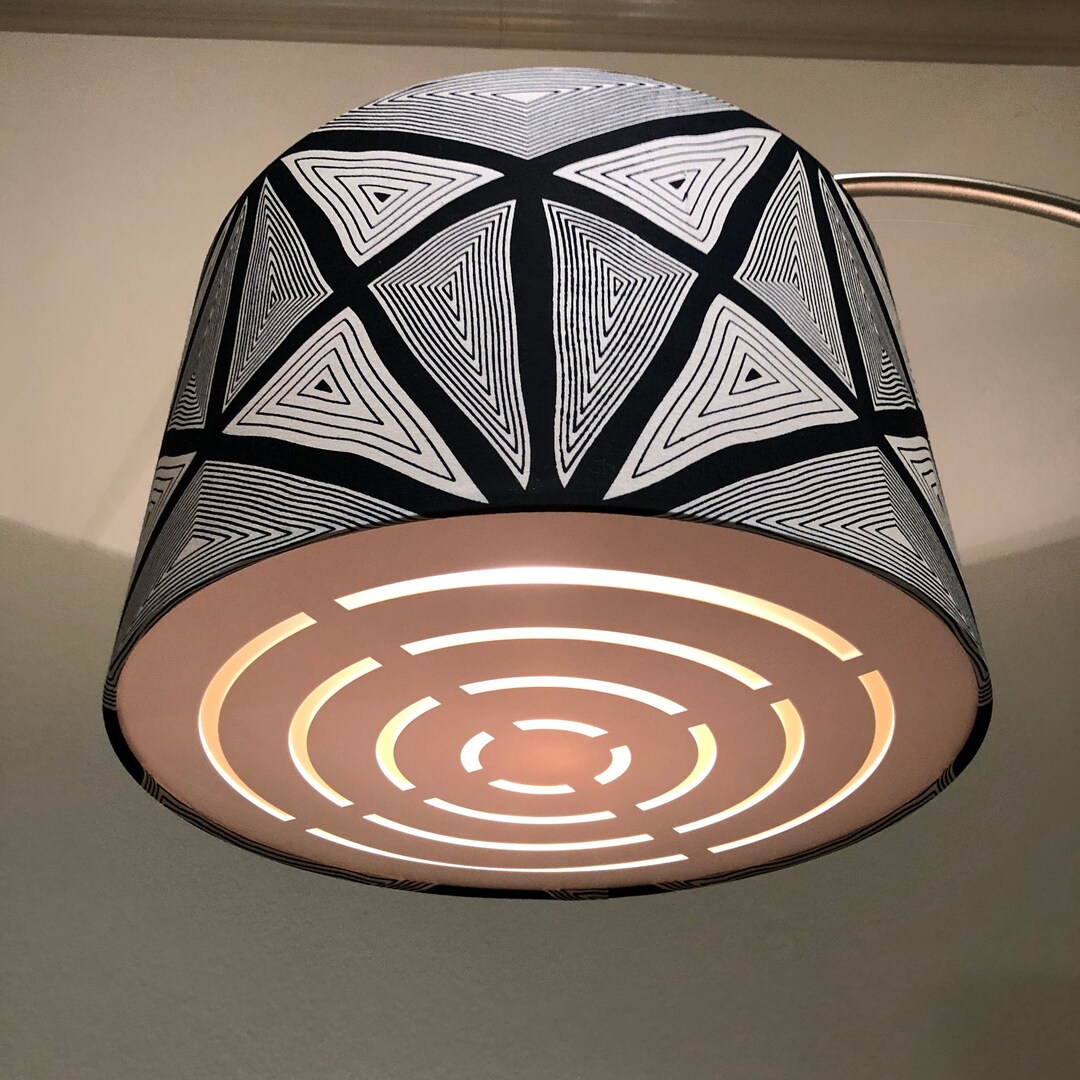 DIFFUSER ONLY, Geometric Circular Design Drum Lampshade Diffuser