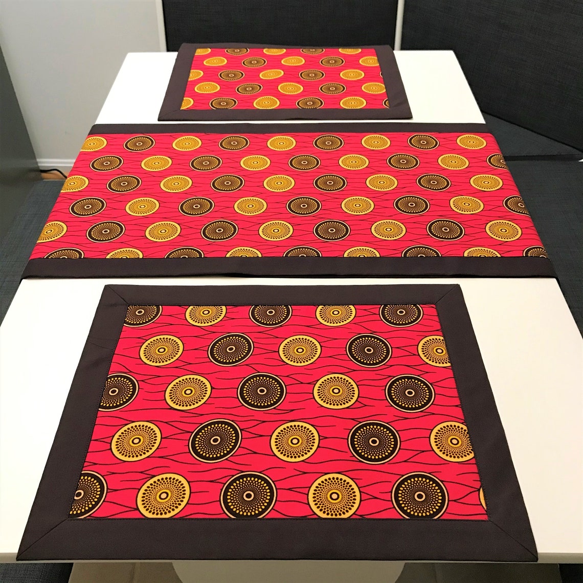 African print placemat table linen Ankara placemat border Etsy