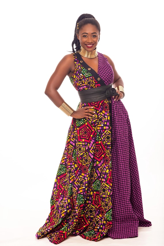 formal beautiful african dresses African Dresses | Indigo African Print Summer Dress