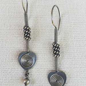 TRIBAL Dangle Earrings - Silver Tribal EARRINGS, Vintage Boho Earrings, Bohemian Style Earrings, ETHNIC Earrings, Statement Earrings