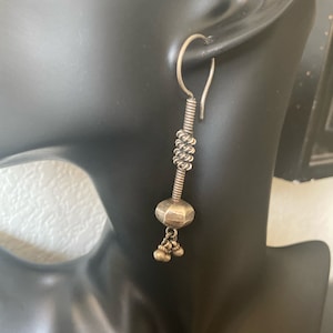 TRIBAL Long Earrings - Bohemian Silver EARRINGS, Dangling Earrings, INDIAN Tribal Jewelry, Boho Tribal Earrings, Jewelry Gift For Her