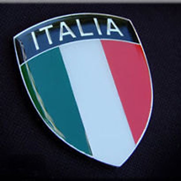 2.5" Italia Italy Real  Metal Badge emblem Decal