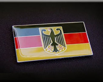 2" Amazing German Germany Real Car Metal Decal Badge fender grille emblem Auto Flag