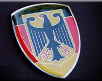 Bandeira de emblema de metal alemã incrível de 2,5&quot;