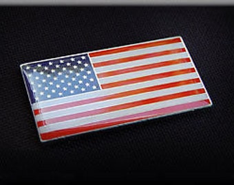 2 &quot;EUA EUA América Carro Real Metal Decalque Emblema Fender Grade Emblema Auto Bandeira