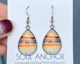 Ocean Sunrise Earrings (Photograph inside)