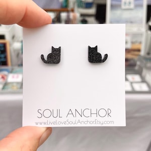 Black Cat Earrings