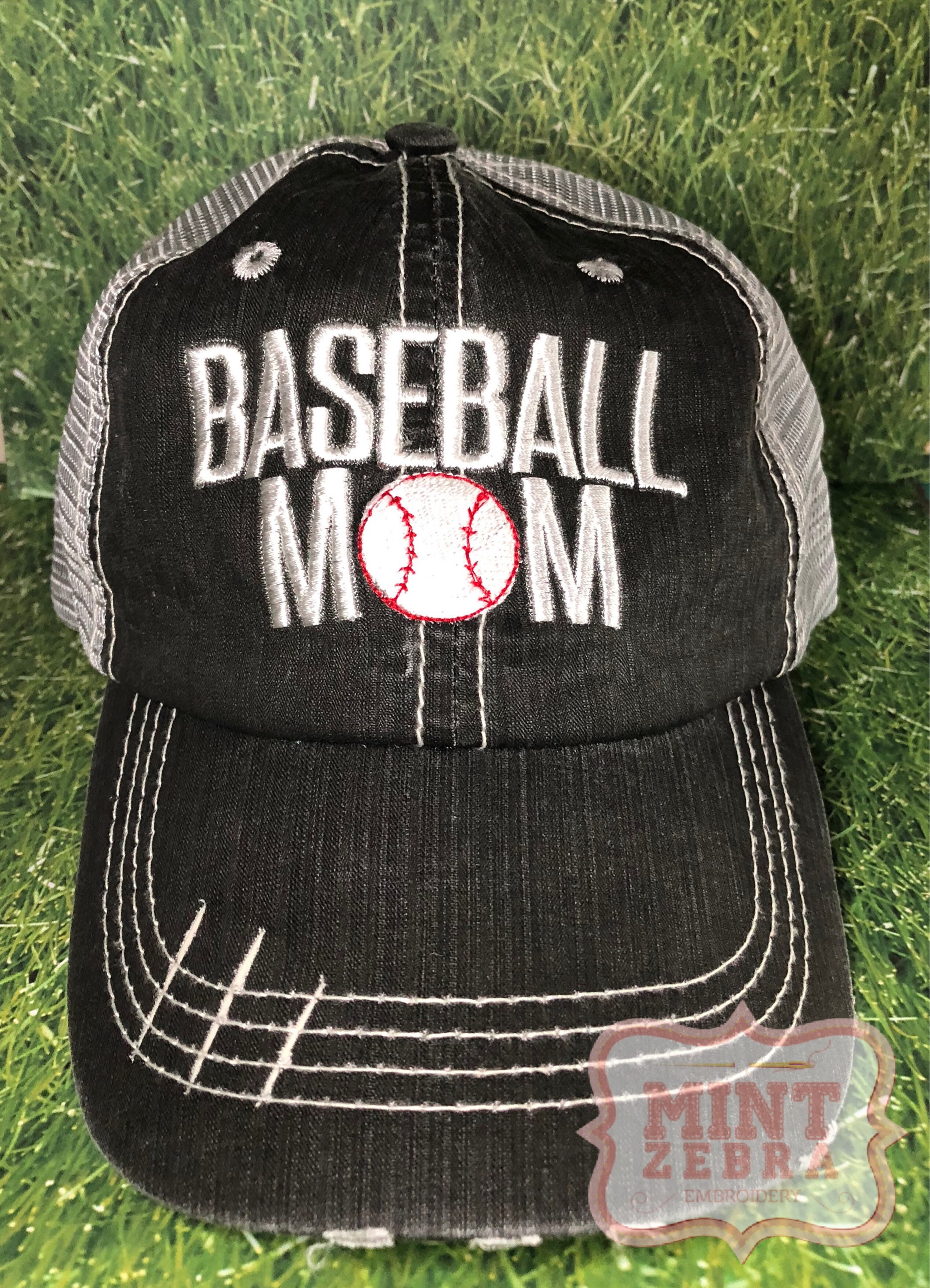 baseball mom trucker hat