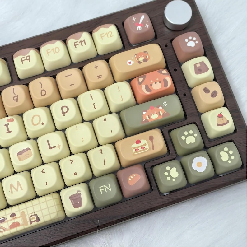 Red Panda Keycaps Set | Cute MOA Profile PBT Keycaps for Mechanical ...