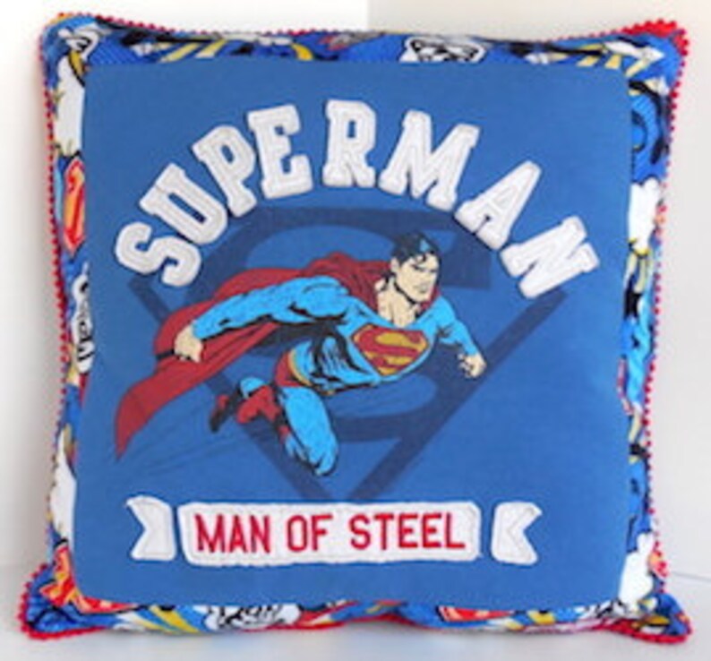 Superman 16 Huggable Snuggable Decorative Pillow Art Etsy