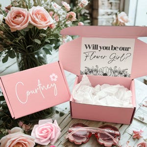 Personalized Flower Girl Proposal Box – Petal Patrol Sunglasses & Ring Pop Gift Set - Flower Girl Sunglasses Box - Gift For Flower Girl