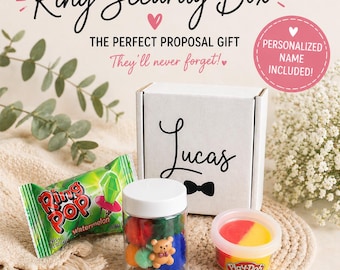 Ring Security Box for Kids | Ring Bearer Proposal Box | Wedding Kids Activity Kit | Personalized Name Box | Ring Pop Gift