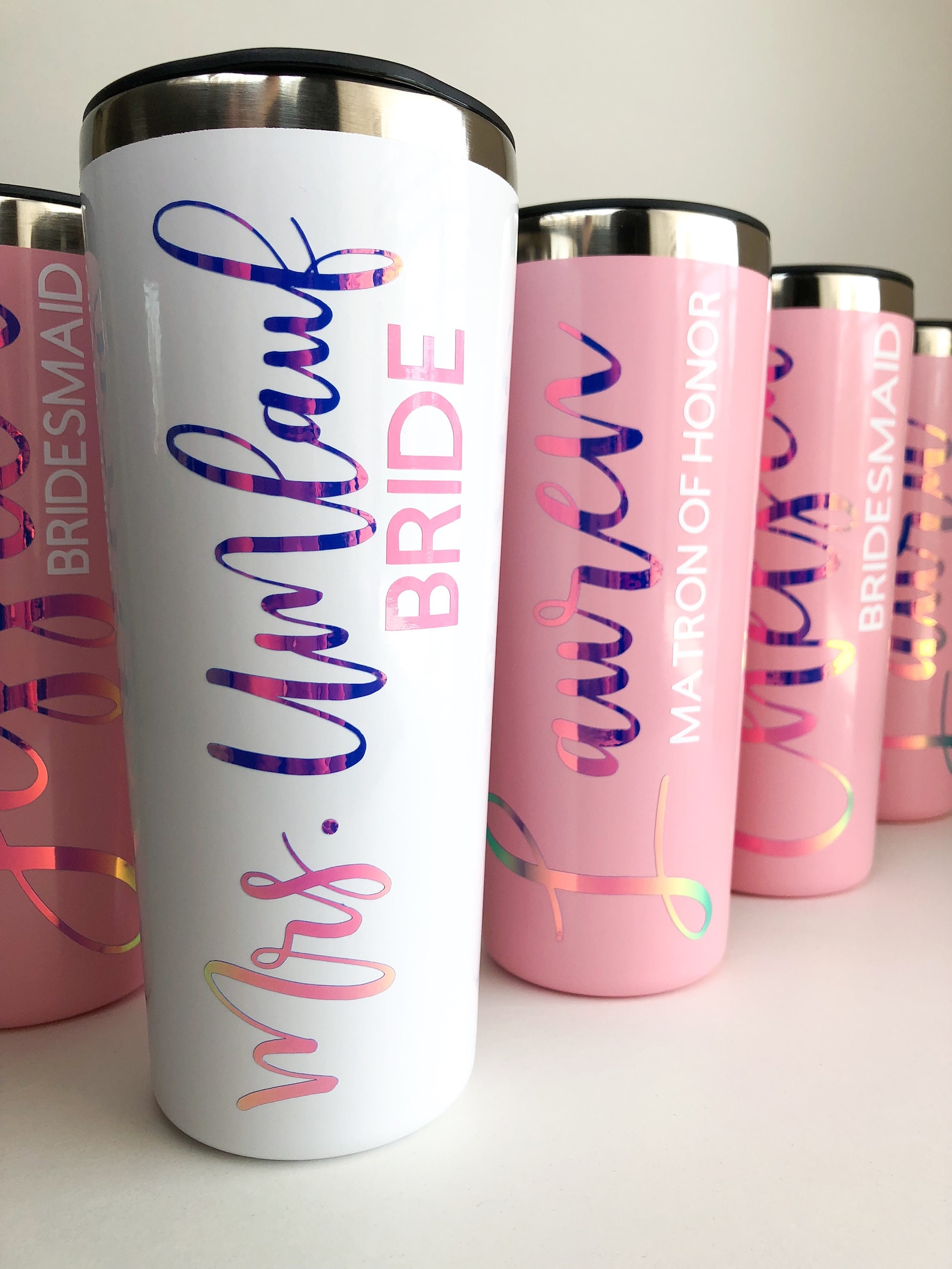 Bridal Party Gifts Personalized Tumbler Bridesmaid Tumbler Etsy