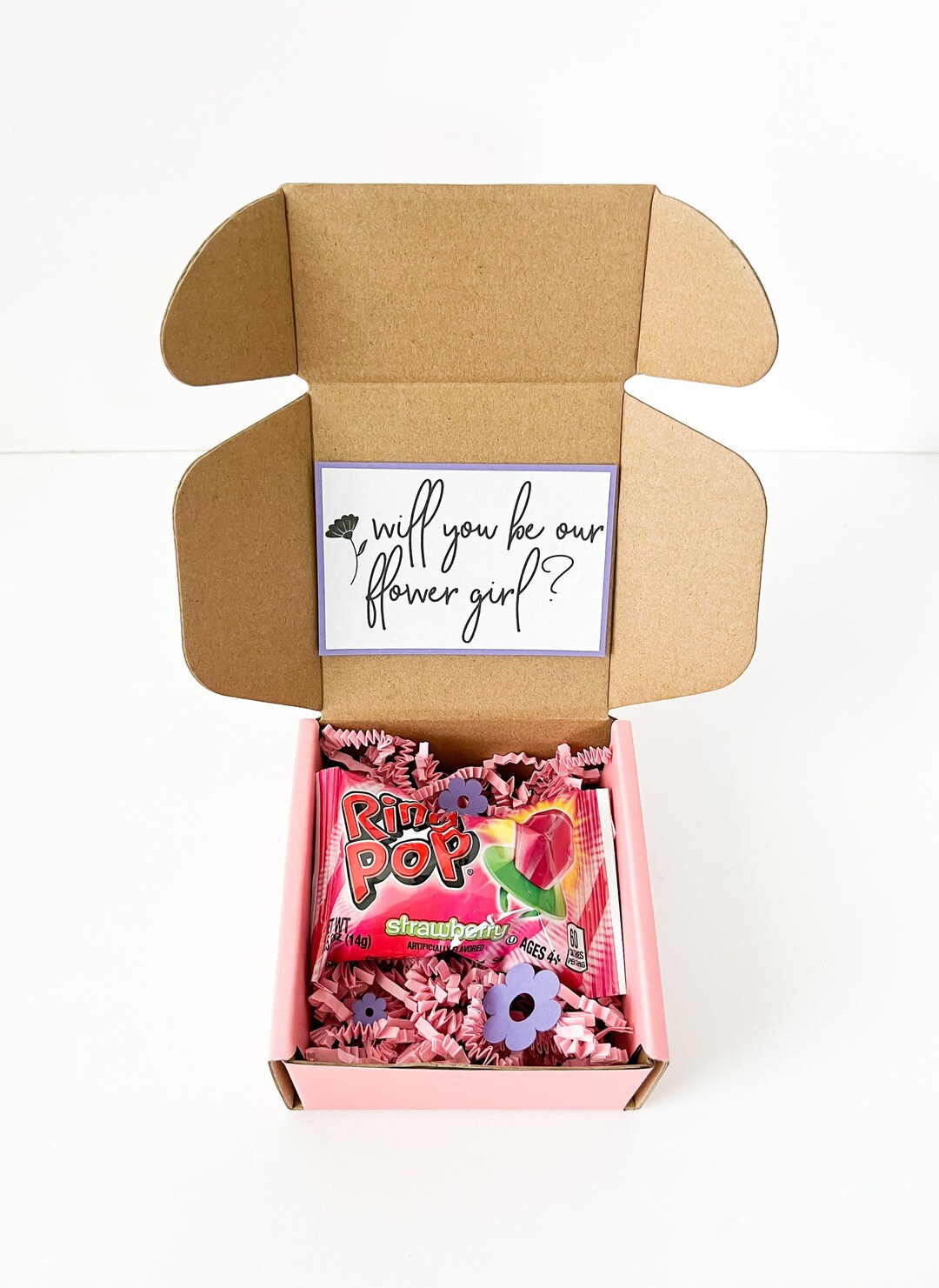 Flower Girl Box Flower Girl Proposal Flower Girl Set Etsy